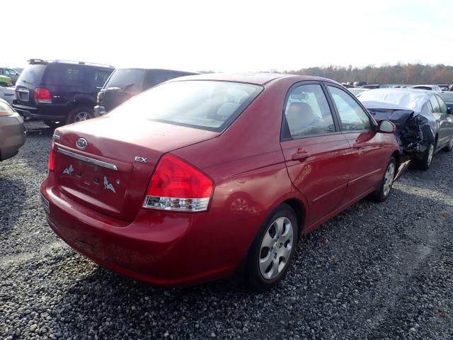 KNAFE121885547486 - 2008 KIA SPECTRA EX RED photo 4