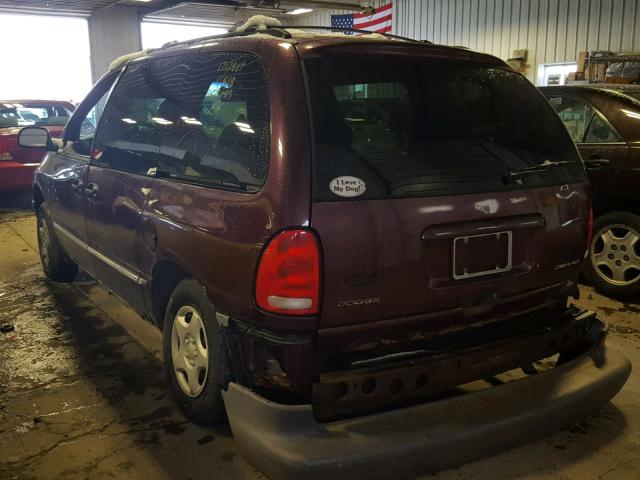 2B4GP25G1XR358183 - 1999 DODGE CARAVAN BURGUNDY photo 3