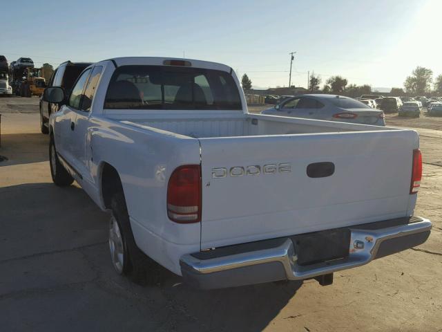 1B7GL23Y2VS241038 - 1997 DODGE DAKOTA WHITE photo 3