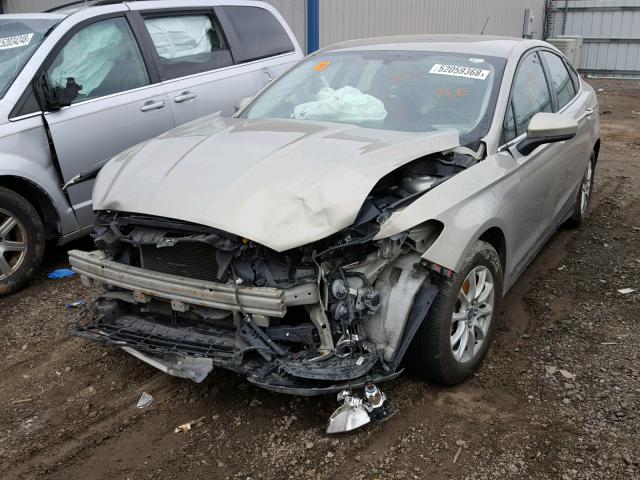 3FA6P0G77FR236524 - 2015 FORD FUSION S BROWN photo 2