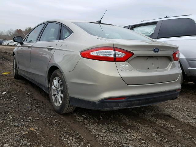 3FA6P0G77FR236524 - 2015 FORD FUSION S BROWN photo 3