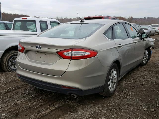 3FA6P0G77FR236524 - 2015 FORD FUSION S BROWN photo 4