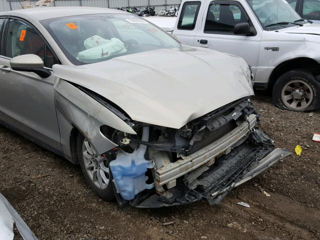 3FA6P0G77FR236524 - 2015 FORD FUSION S BROWN photo 9