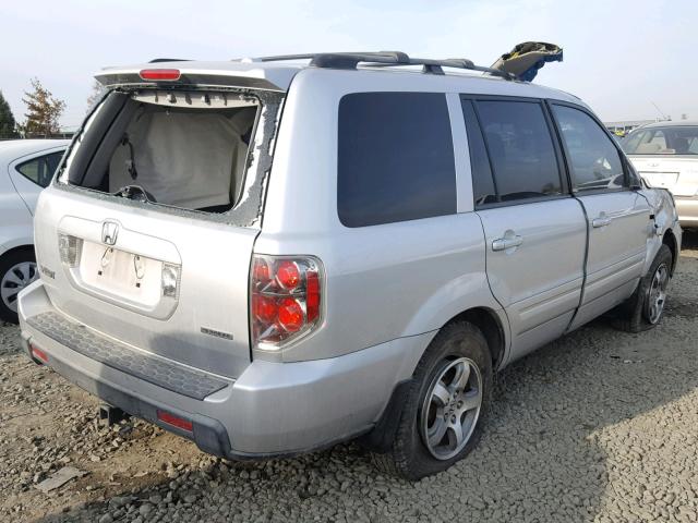 5FNYF18338B037949 - 2008 HONDA PILOT SE SILVER photo 4