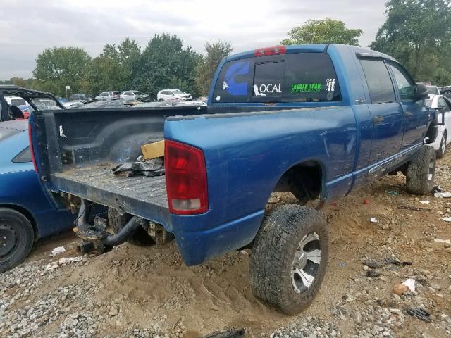 3D7KS29C56G134153 - 2006 DODGE RAM 2500 BLUE photo 4