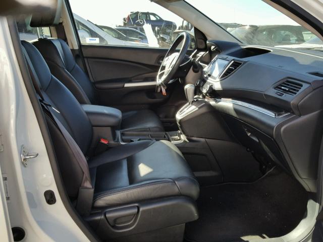 5J6RM4H79FL020771 - 2015 HONDA CR-V EXL WHITE photo 5