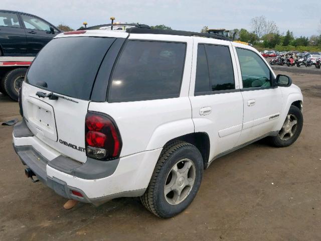 1GNDT13S642363044 - 2004 CHEVROLET TRAILBLAZE WHITE photo 4