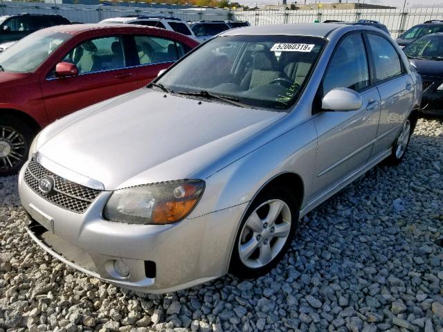 KNAFE121285013366 - 2008 KIA SPECTRA EX SILVER photo 2