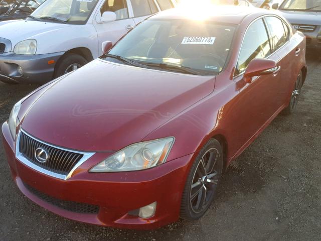 JTHBF5C20A5110714 - 2010 LEXUS IS 250 BURGUNDY photo 2