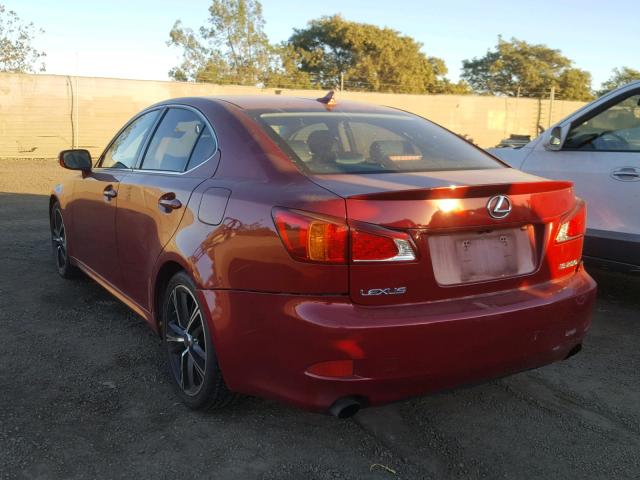 JTHBF5C20A5110714 - 2010 LEXUS IS 250 BURGUNDY photo 3