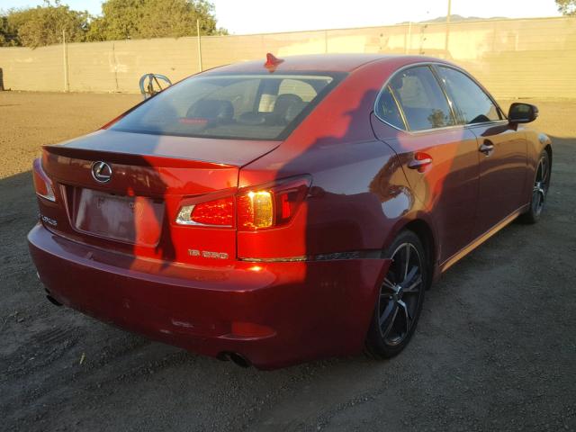 JTHBF5C20A5110714 - 2010 LEXUS IS 250 BURGUNDY photo 4