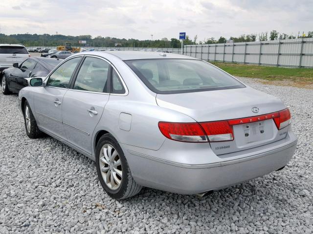 KMHFC46F98A287246 - 2008 HYUNDAI AZERA SE SILVER photo 3