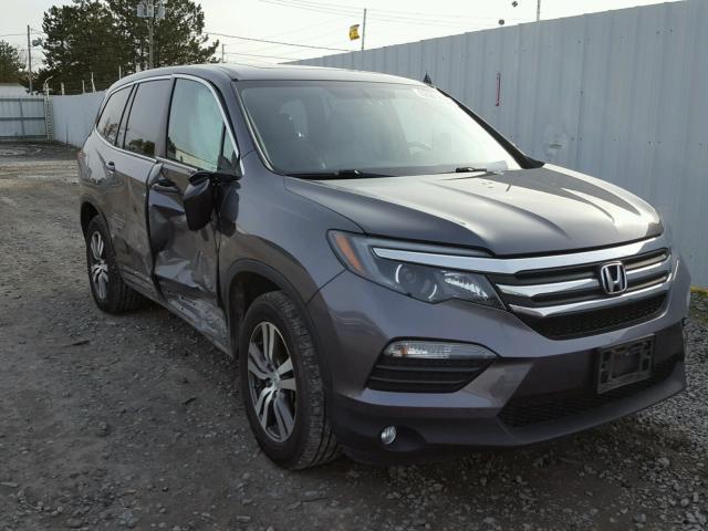 5FNYF6H79GB035492 - 2016 HONDA PILOT EXLN GRAY photo 1