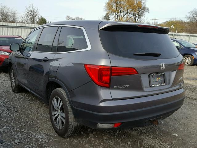 5FNYF6H79GB035492 - 2016 HONDA PILOT EXLN GRAY photo 3