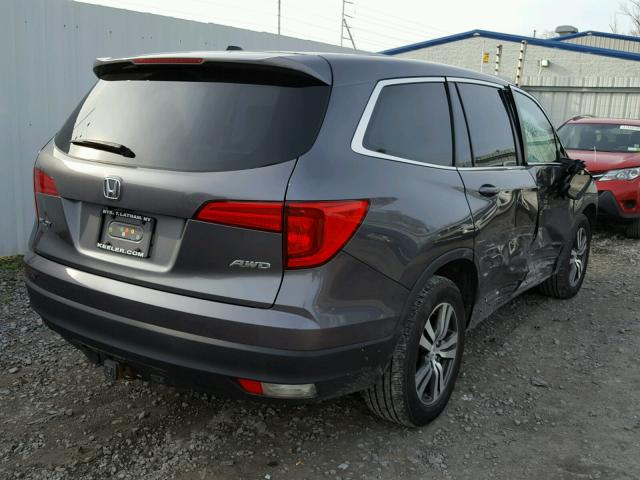 5FNYF6H79GB035492 - 2016 HONDA PILOT EXLN GRAY photo 4