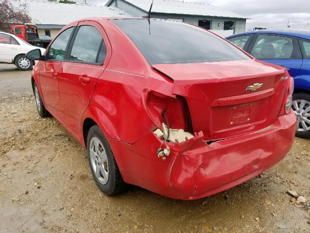1G1JA5SHXD4133339 - 2013 CHEVROLET SONIC LS 红色 照片 3
