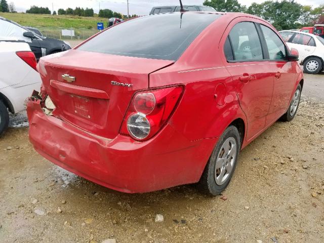 1G1JA5SHXD4133339 - 2013 CHEVROLET SONIC LS 红色 照片 4