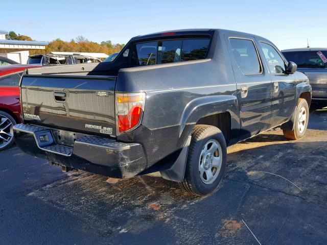 2HJYK16226H568262 - 2006 HONDA RIDGELINE BLACK photo 4