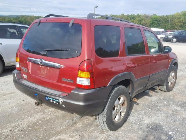 4F2CZ96103KM04609 - 2003 MAZDA TRIBUTE ES მუქწითელი ფოტო 4