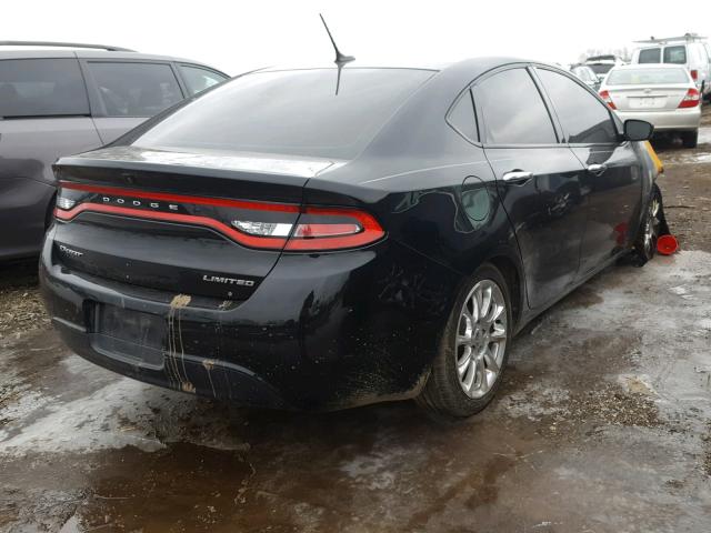 1C3CDFCAXDD337867 - 2013 DODGE DART LIMIT BLACK photo 4