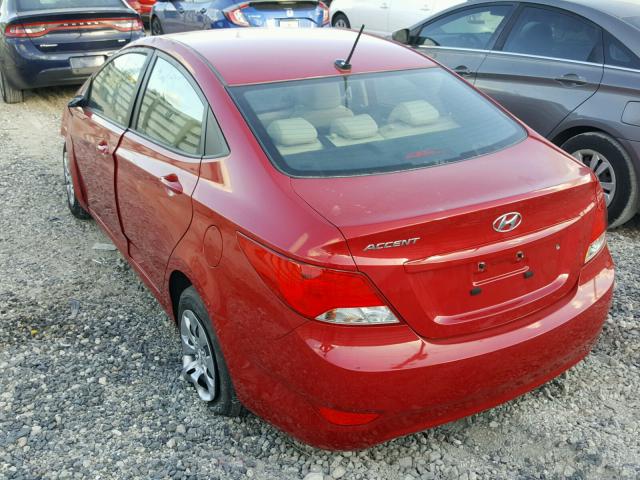 KMHCT4AE7HU342325 - 2017 HYUNDAI ACCENT SE RED photo 3