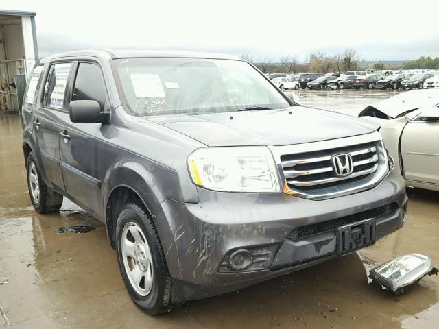 5FNYF3H26CB016895 - 2012 HONDA PILOT LX GRAY photo 1