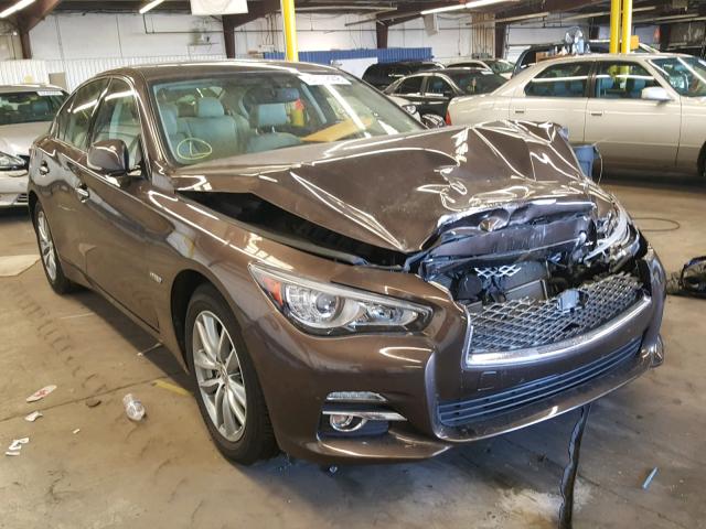 JN1AV7AR0EM703337 - 2014 INFINITI Q50 HYBRID BROWN photo 1