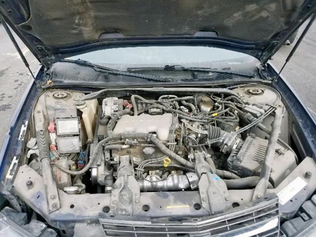 2G1WF55E029359778 - 2002 CHEVROLET IMPALA BLUE photo 7