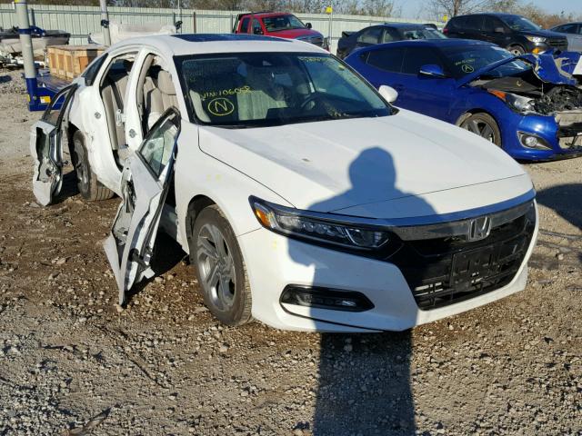 1HGCV1F55JA106058 - 2018 HONDA ACCORD EXL WHITE photo 1