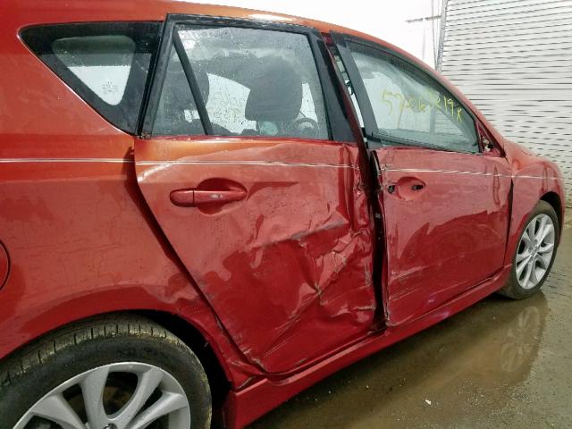 JM1BL1K55B1448732 - 2011 MAZDA 3 S RED photo 9