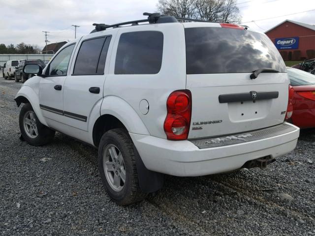 1D8HB48P67F578764 - 2007 DODGE DURANGO SL WHITE photo 3