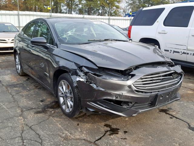 3FA6P0LU2HR322712 - 2017 FORD FUSION SE GRAY photo 1