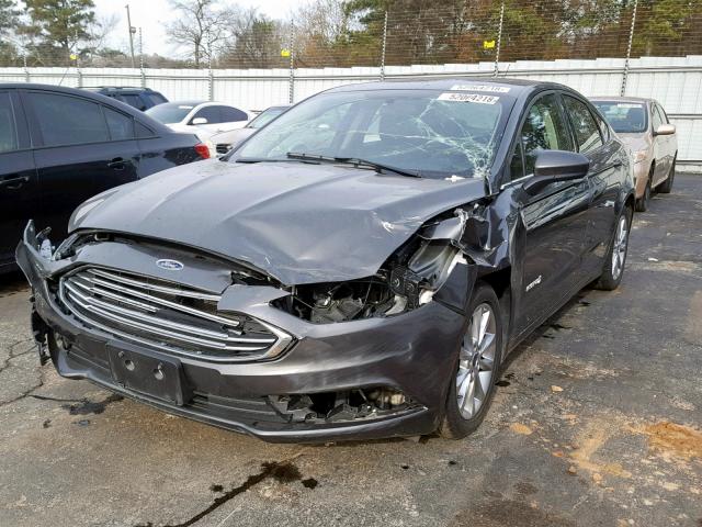 3FA6P0LU2HR322712 - 2017 FORD FUSION SE GRAY photo 2