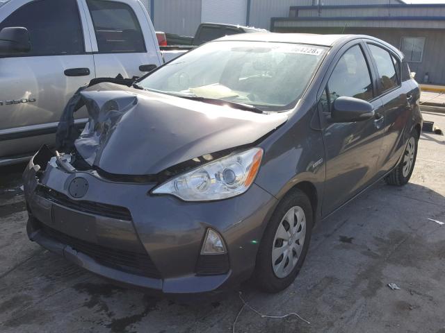 JTDKDTB33D1058352 - 2013 TOYOTA PRIUS C GRAY photo 2