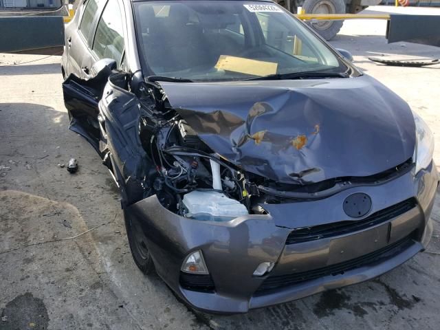 JTDKDTB33D1058352 - 2013 TOYOTA PRIUS C GRAY photo 9