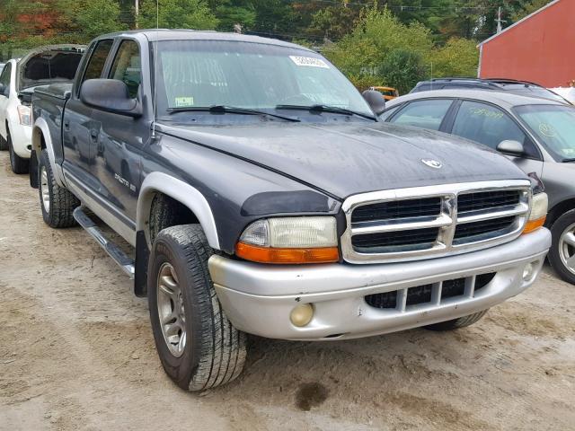 1B7HG48N72S671310 - 2002 DODGE DAKOTA QUA GRAY photo 1