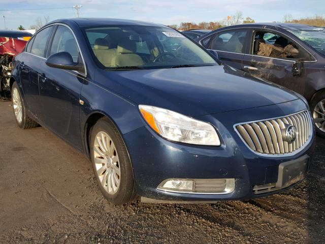 W04GS5EC2B1093037 - 2011 BUICK REGAL CXL BLUE photo 1