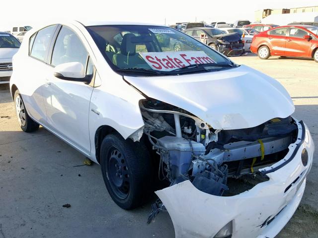 JTDKDTB3XE1559479 - 2014 TOYOTA PRIUS C WHITE photo 1