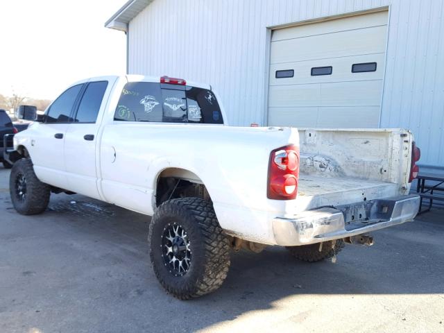 3D7KS28A18G154483 - 2008 DODGE RAM 2500 S WHITE photo 3