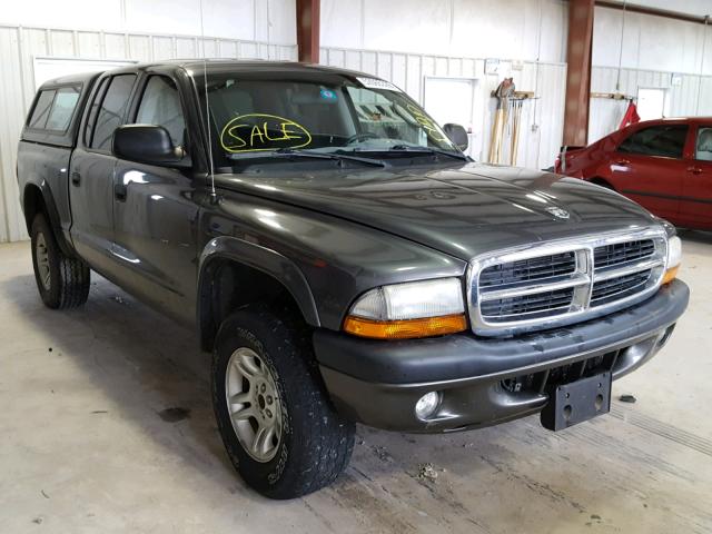 1D7HG38N64S585053 - 2004 DODGE DAKOTA QUA GRAY photo 1