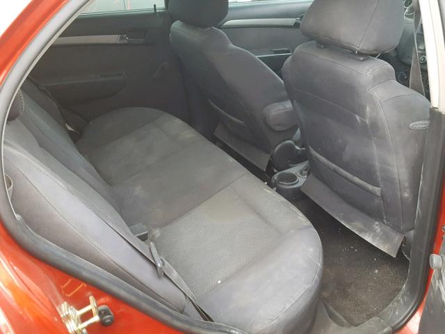 KL1TD56637B105406 - 2007 CHEVROLET AVEO BASE Qırmızı foto 6