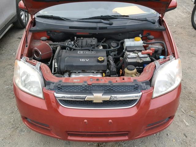 KL1TD56637B105406 - 2007 CHEVROLET AVEO BASE Qırmızı foto 7