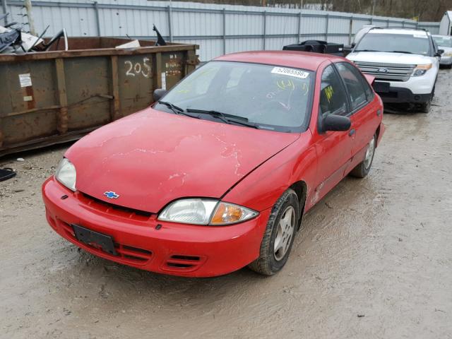 1G1JC524727289437 - 2002 CHEVROLET CAVALIER B RED photo 2