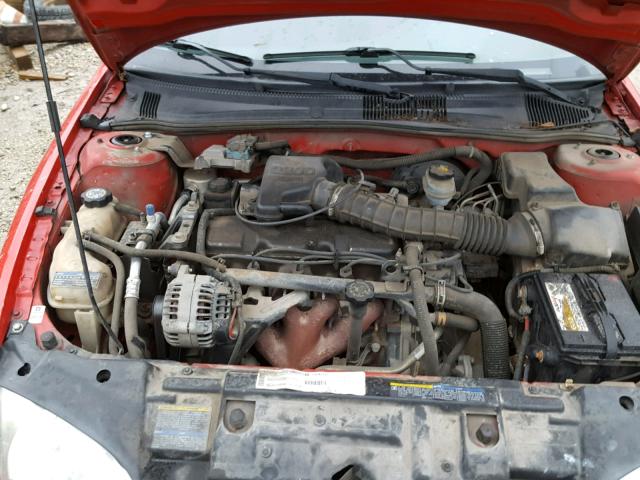 1G1JC524727289437 - 2002 CHEVROLET CAVALIER B RED photo 7