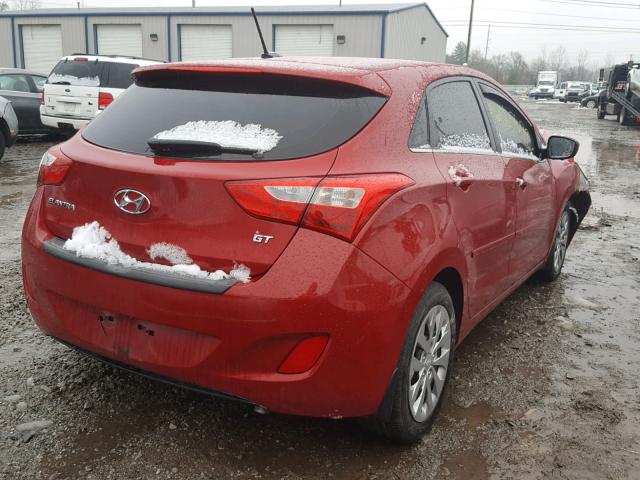 KMHD35LH9GU326028 - 2016 HYUNDAI ELANTRA GT RED photo 4