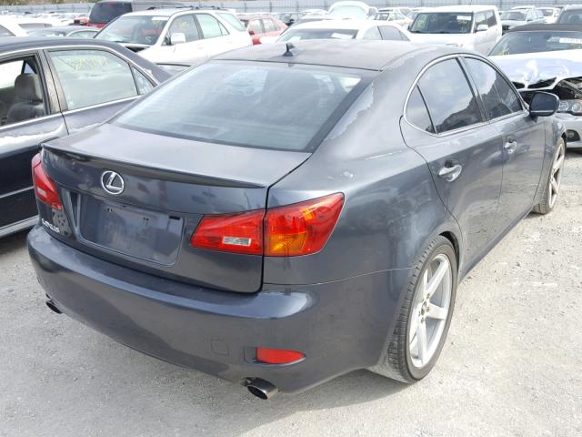 JTHBK262575037578 - 2007 LEXUS IS 250 CHARCOAL photo 4