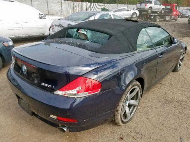 WBAEK13496CN78297 - 2006 BMW 650 I BLUE photo 4