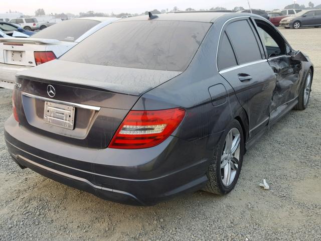 WDDGF4HB9DR271608 - 2013 MERCEDES-BENZ C 250 GRAY photo 4