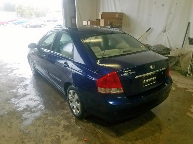 KNAFE122185521708 - 2008 KIA SPECTRA EX BLUE photo 3