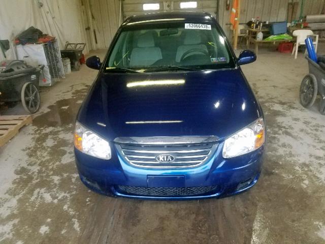 KNAFE122185521708 - 2008 KIA SPECTRA EX BLUE photo 9